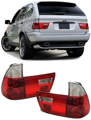 Achterlichten Rood/Wit Design BMW X5 E53 1999-2003 B5857, Nieuw, BMW