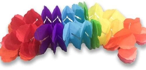 Papieren slinger Regenboog 3 meter per stuk, Hobby en Vrije tijd, Knutselen, Nieuw, Ophalen of Verzenden