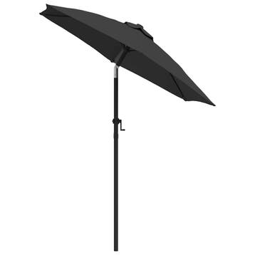 vidaXL Parasol 200x224 cm aluminium antraciet, Verzenden, Nieuw, 2 tot 3 meter