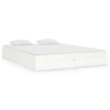 Bedframe 120x190 Grenen | 34% Korting Retourdeal, Wit, Zo goed als nieuw, Twijfelaar, 120 cm