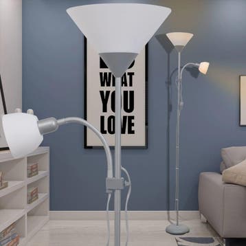 vidaXL Vloerlamp grijs, Verzenden, Nieuw