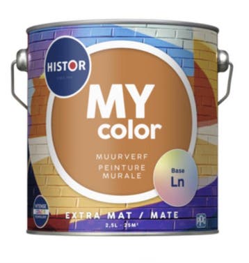 HISTOR my color muurverf mat - grijs groen - 2,5 liter, Nieuw, Ophalen of Verzenden, Verf, Grijs
