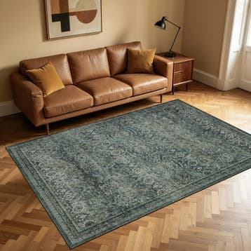 Vintage Vloerkleed | Inka | Floraal | Groen | 280x370 cm, Verzenden, Nieuw