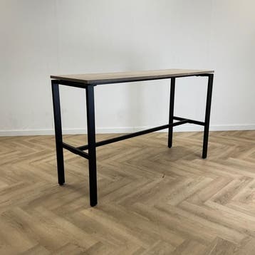 sta-tafel (hxbxd) 110x180x60 cm,  midden eiken - zwart, Ophalen of Verzenden, Gebruikt