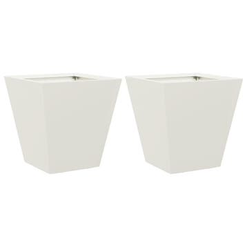 Bloembakken voor balkon - 30cm staal | 66% Voordeel, Minder dan 60 cm, Vierkant, Ophalen of Verzenden, Zo goed als nieuw