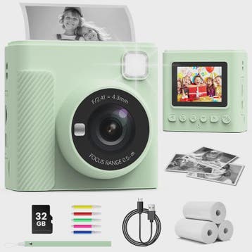 Direct Print Kinder Camera - 1080P HD Fotocamera met Instant, Verzenden, Nieuw