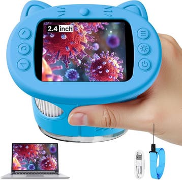 Digitale USB Microscoop - Blauw - 38% Korting | Retoertje, Ophalen of Verzenden, Zo goed als nieuw, Elektronica, Met licht