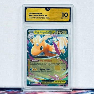 Pokémon Graded card - MEGA DRAGONITE 152 - Pokémon - GG 10, Nieuw