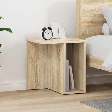 vidaXL Bijzettafel Sonoma Eiken 37 x 32 x 40 cm Bewerkt hout, Verzenden, Nieuw, Minder dan 45 cm