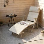 Opvouwbaar ligbed - crème-wit - 63 x 133 x 98/170 cm, Verzenden, Nieuw