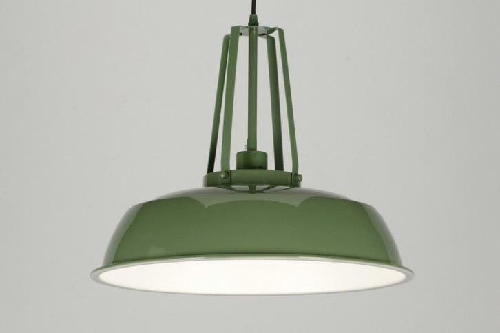 Rietveld Hanglampen - Groen - Metaal, Huis en Inrichting, Lampen | Hanglampen, Verzenden