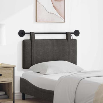 vidaXL Hangend hoofdbord Zwart Antiek PU, Verzenden, Nieuw, Zwart, Overige materialen