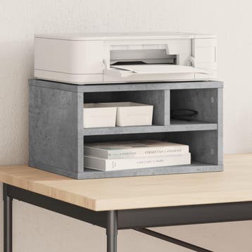 vidaXL Printerkastje 40x32x22,5 cm bewerkt hout betongrijs, Computers en Software, Verzenden, Nieuw