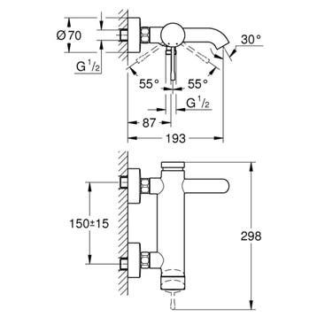 Badmengkraan Grohe Essence New Hard Graphite Geborsteld, Ophalen of Verzenden, Nieuw