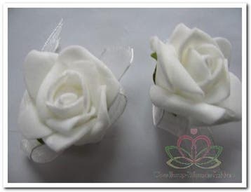 Mini Foam Roos Wit 2 cm Zelfklevend Pak, Ophalen of Verzenden, Nieuw