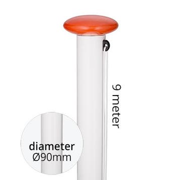 Aluminium vlaggenmast cilindrisch 9 meter ø90mm, Verzenden, Nieuw
