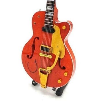 Miniatuur replica Gretsch Hollowbody gitaar - Eddie Cochran, Ophalen of Verzenden, Nieuw, Pop, Beeldje of Miniatuur
