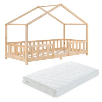 Kinderbed Treviolo met uitvalbeveiliging en matras 90x200 cm, Verzenden, Nieuw