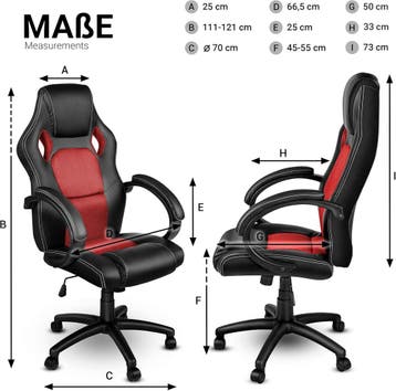 Ergonomische Bureaustoel -  Office Chair - Gamestoel - Volwa, Verzenden, Zo goed als nieuw
