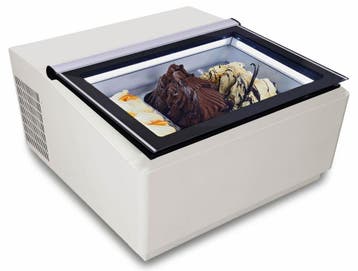 CombiSteel Schepijsvitrine Tafelmodel | Wit | 3x 5L | Statis, Witgoed en Apparatuur, Koelkasten en IJskasten, Ophalen of Verzenden