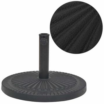 vidaXL Parasolvoet rond 29 kg hars zwart, Verzenden, Nieuw, Minder dan 1 meter, Parasolvoet