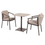 Vermont Barolo bistro dining tuinset 75x75xH75 cm 3 delig, Tuin en Terras, Ophalen of Verzenden, Nieuw