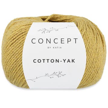 Katia Concept Cotton-Yak - 118 mosterdgeel - Katoen / Jakw, Ophalen of Verzenden, Nieuw