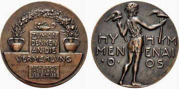 Bronze-gussmedaille medaille von Maximilian Dasio 1865 bi..., Verzenden