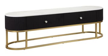 TV HOUDER MONTPELLIER ZWART CM 150X42X45, Ophalen of Verzenden, Nieuw
