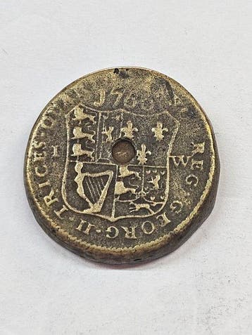 Ierland. George III. Muntgewicht 1766 2 Pistolas (Zonder