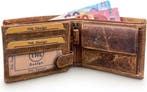 THL Design Leren Portemonnee Heren Portefeuille Heren, Sieraden, Tassen en Uiterlijk, Portemonnees, Overige merken, Bruin, Verzenden