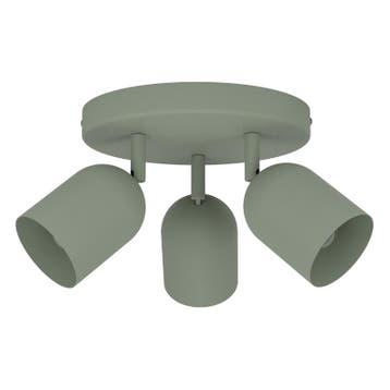 Groene vintage plafondlamp staal, Tjitte, Ophalen of Verzenden, Nieuw, Metaal