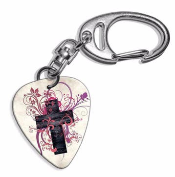 Plectrum ketting of sleutelhanger van een kruis cross, Verzamelen, Ophalen of Verzenden, Nieuw