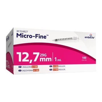 BD Micro-Fine Insulinespuit 1 ml U100 met Naald 29G x 12,7, Verzenden, Nieuw