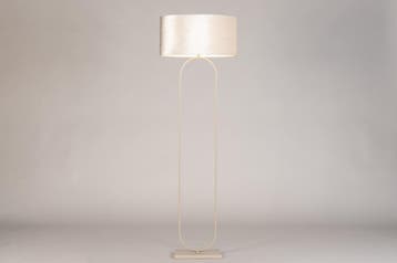 Rietveld Vloerlampen - Creme, Beige, Zand - Stof, Metaal, Verzenden, Nieuw