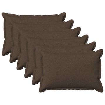 vidaXL Kussensloop 6 pcs HOUTEN Taupe 50 x 80 cm Faux Linnen, Huis en Inrichting, Verzenden, Nieuw