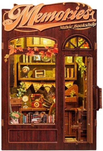 CuteBee Book Nook Memories Music Bookshop – Houten 3D Puz., Hobby en Vrije tijd, Modelbouw | Figuren en Diorama's, Verzenden, Nieuw