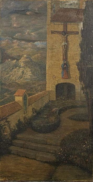 Escuela Impresionista Europea (XX) - Vista de la Ermita