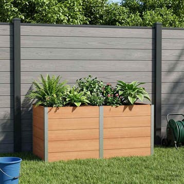 vidaXL Verhoogde plantenbak Bruin 200 x 100 x 91 cm, Verzenden, Nieuw, 100 cm of meer, 60 cm of meer