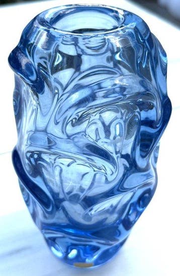 Škrdlovice - Jan Kotik (1916 - 2002) - Vaas - Glas-in-lood -, Antiek en Kunst, Antiek | Glas en Kristal