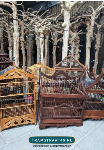 Houten vogelkooien | vogelkooi decoratie | winkelpresentatie, Ophalen, Nieuw zonder verpakking, Decoratie