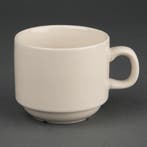Ivory stapelbare koffiekopjes 206ml (12 stuks), Verzenden