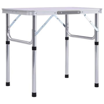 vidaXL Campingtafel inklapbaar 60x45 cm aluminium wit, Verzenden, Nieuw