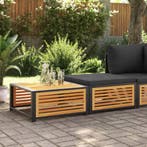 vidaXL Tuintafel met kruk massief acaciahout, Tuin en Terras, Verzenden, Nieuw, Hardhout