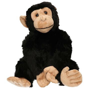 Chimpansee knuffel - pluche - zwart - 50 cm - aap, Kinderen en Baby's, Speelgoed | Knuffels en Pluche, Verzenden, Nieuw