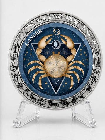 Ghana. 5 Cedis 2026 – Cancer – Aquarelle Zodiac Series – 1