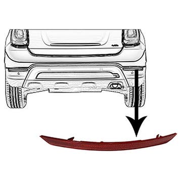 Fiat 500X 2014+ Reflector Rechts In Bumper (Achterlampen), Verzenden, Nieuw
