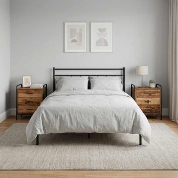 vidaXL Nachtkastje 2 st Oud hout 48 x 36,5 x 60 cm Bewerkt, Minder dan 45 cm, Verzenden, Nieuw, 55 tot 70 cm