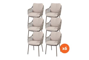 Set van 6 - Taste by 4SO Taste Puglia dining tuinstoel -, Verzenden, Nieuw, Overige materialen
