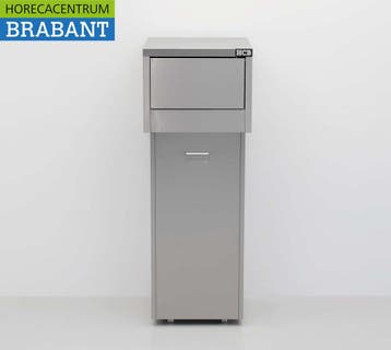 HCB RVS Verrijdbare Prullenbak Afvalbak Vuilnisbak, Ophalen of Verzenden, Nieuw in verpakking